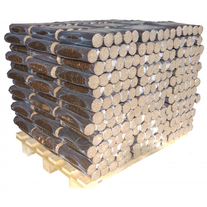 Bûches de bois densifié vendu en palette de 117 packs